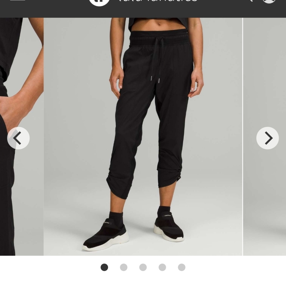lululemon athletica Black Dance Studio Mid-Rise Crop Pants 25" Size 4